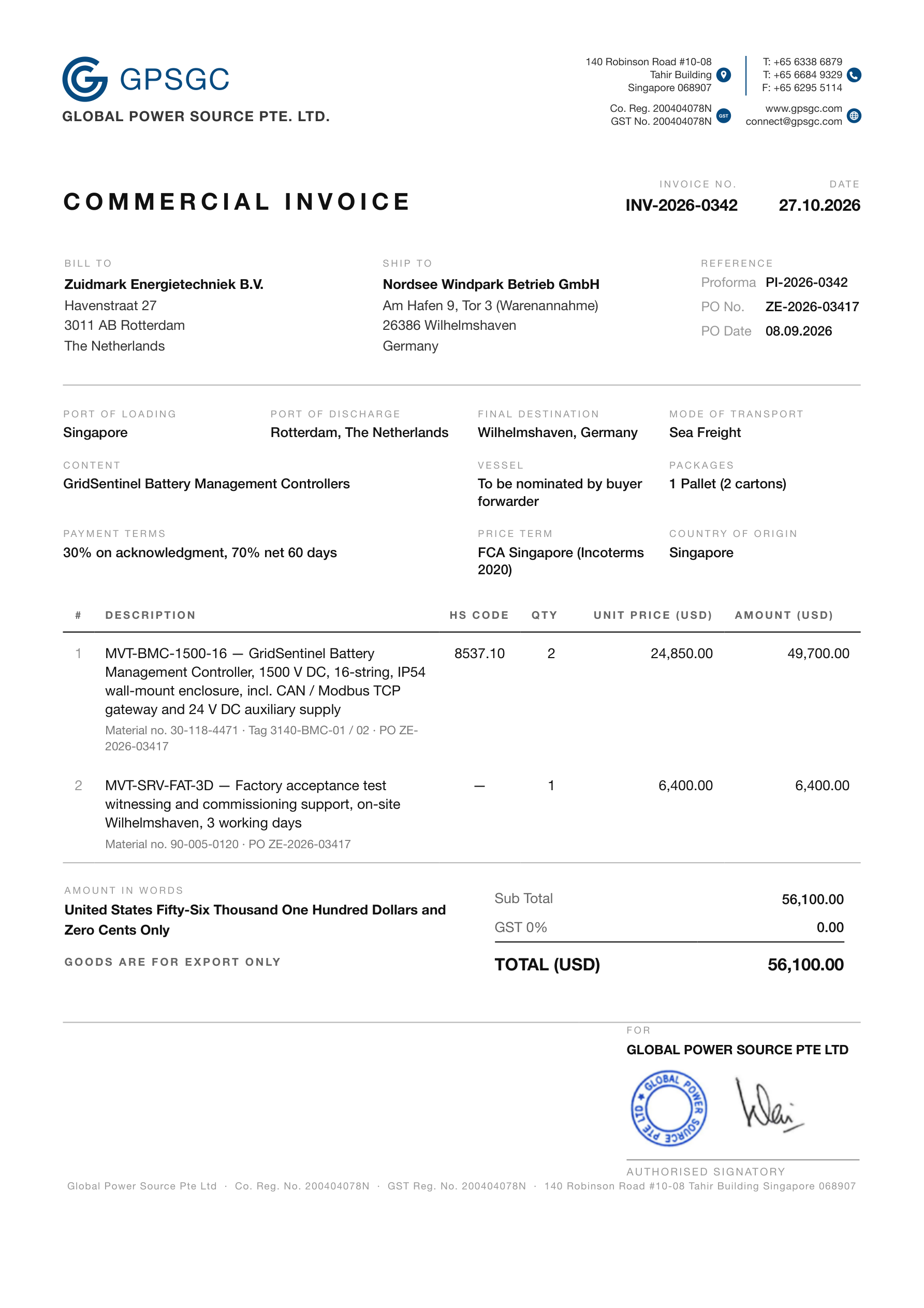 Commercial Invoice.